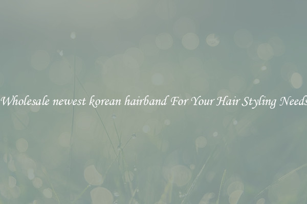 Wholesale newest korean hairband For Your Hair Styling Needs