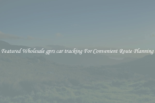 Featured Wholesale gprs car tracking For Convenient Route Planning 