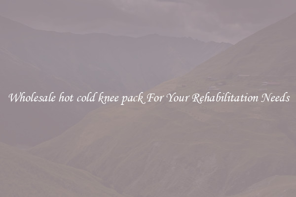 Wholesale hot cold knee pack For Your Rehabilitation Needs