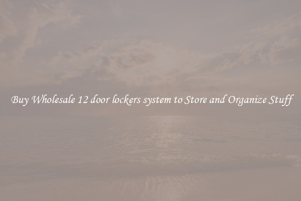 Buy Wholesale 12 door lockers system to Store and Organize Stuff