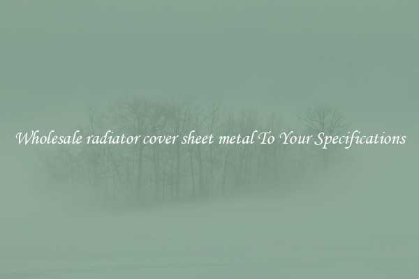 Wholesale radiator cover sheet metal To Your Specifications