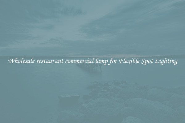 Wholesale restaurant commercial lamp for Flexible Spot Lighting