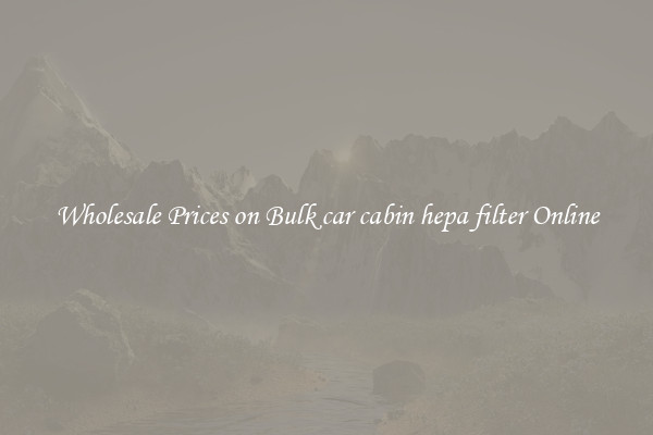 Wholesale Prices on Bulk car cabin hepa filter Online