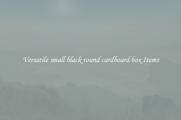 Versatile small black round cardboard box Items