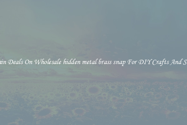Bargain Deals On Wholesale hidden metal brass snap For DIY Crafts And Sewing