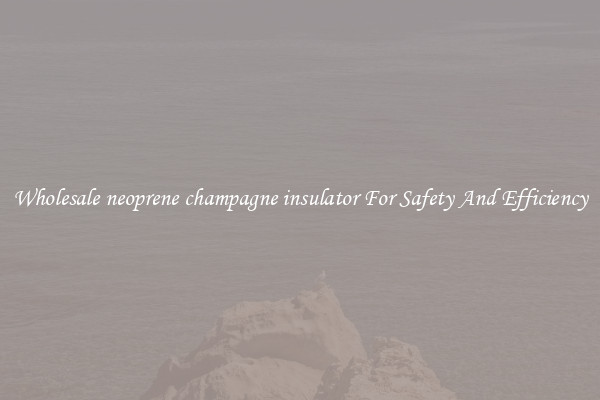 Wholesale neoprene champagne insulator For Safety And Efficiency