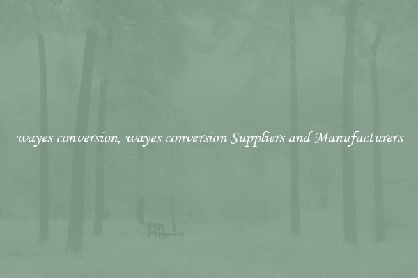 wayes conversion, wayes conversion Suppliers and Manufacturers