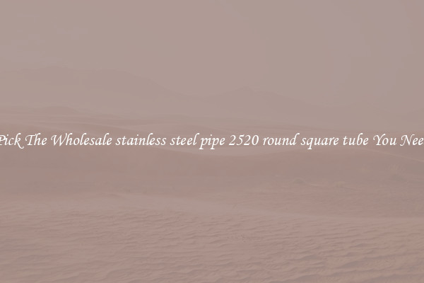 Pick The Wholesale stainless steel pipe 2520 round square tube You Need