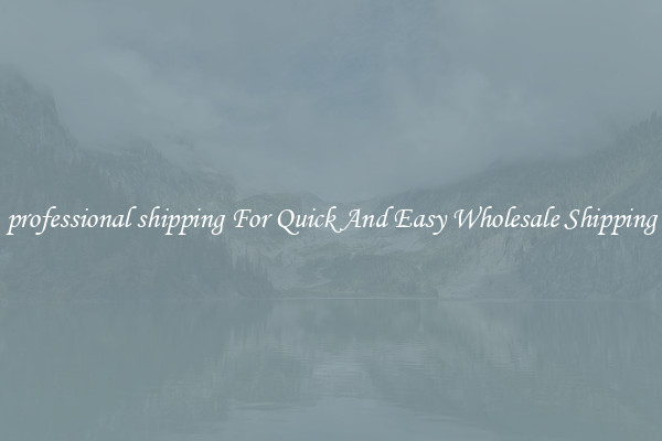 professional shipping For Quick And Easy Wholesale Shipping