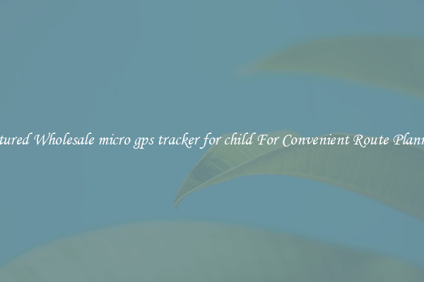 Featured Wholesale micro gps tracker for child For Convenient Route Planning 